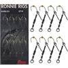 Luroad Ronnie Rig con Viti Boilie, 8 Pezzi Curvi, Senza Ardiglione, Già Legati, con Rivestimento in Teflon, per Pesca Alla Carpa e Del Branzino
