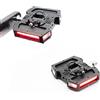 REDSHIFT ARCLIGHT PRO Clipless Bicycle Pedals compatible with SPD with Smart LED Lights, Auto On-Off, 36+ hr Battery, USB Rechargeable, Weatherproof Pedals with 9/16in Steel Spindle (Black)