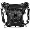 Rullar Punk Multiuso Marsupi Sportivi Borsa a Tracolla Mano Borsello da Ciclismo Trekking Sacchetto Borsetta Sling Crossbody Shoulder Waist Leg Bag Fanny Pack Nero