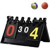 WEGREAT Tabellone segnapunti portatile a 4 cifre: tabellone segnapunti portatile da 0 a 35 punti, impermeabile, pieghevole, Digit concorrenza, per calcio, pallavolo, pallacanestro, pallavolo