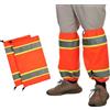 PATIKIL Gambali Ad Alta visibilità Arancione Fluorescente | Gambali Riflettenti Da Lavoro Tessuto Gambali Bicolore Unisex-Adulti