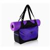 RTMYOR Borsa da yoga (senza tappetino) con supporto per tappetino, borsone sportivo multicolore, grande capacità, borsa da palestra in nylon per fitness e danza (nero)