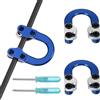 PATIKIL Arco D Loop, 2 Set Arco Composto Metallo U Nock Anello D Nocking Rilascio Accessori con Cacciaviti Viti per Tiro Caccia, Blu