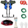 KIRJAUDU Kit completo di arrampicata su albero, artigli di potatura a doppio dente temprato, Baudrier di potatura regolabile + corda di sicurezza 3M, ramponi di arboricoltura per potatura