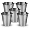 INTIRILIFE 5X Tazze impilabili in Acciaio Inox da 65 ml - Tazze in Metallo da Campeggio per Esterni, Bicchieri da Shot - riutilizzabili, infrangibili, Senza BAP e Senza plastica per Bar, ristoranti