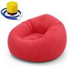 Zinueen Divano gonfiabile e poltrona, pouf gonfiabile, comodo divano pieghevole per soggiorno, campeggio e giardino, gonfiabile e lavabile, poltrona singola per relax e tempo libero (rosso)