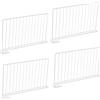 RCYF PHYNEDI Set di 4 divisori per mensole in metallo per guardaroba, mensole per lavanderia, armadietto per bambini, aiuta a mantenere l'ordine, 50 x 30 x 2,2 cm, bianco