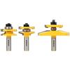 Yonico 12350 Shaker 3 bit alzato pannello pannello porta router set con back-cutter pannello Raiser 1/2 pollice gambo