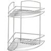 Metaltex serie Onda - Mensola angolare 2 ripiani per bagno - (460202)