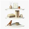 Relaxdays scaffale angolare, Misure, Noce, Soggiorno, Decorazione, Portata 5 kg, mensola sospesa, Vari Colori