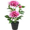 Flair Flower Fiore artificiale crisantemo in vaso, 40 cm, decorazione per l'autunno e l'autunno, decorazione da tavolo