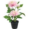 Flair Flower Fiore artificiale crisantemo in vaso, 40 cm, decorazione per l'autunno e l'autunno, decorazione da tavolo