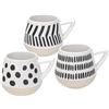 Tognana Tiwi, set 3 mug 350 cc, stoneware, nero