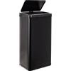 WELL HOME MOBILIARIO & DECORACIÓN Pattumiera intelligente senza gambe con apertura automatica o contatto manuale, 60 l, altezza: 79,5 (x35,5 x 26), nero.