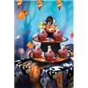 FIESTAS GUIRCA | Vassoio a 3 Pavimenti Zucca (40 x 30 cm) - Decorazione da tavolo per feste di Halloween terrificanti - Ideale per celebrazioni di paura - Multicolore
