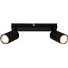 B.K.Licht - EEK A Lampada da soffitto LED orientabile, 3000K bianco caldo, 2W ciascuno, 450 lumen ciascuno, circa 50.000h luce, plafoniera, da soggiorno, cucina, soffitto, 25,5 cm, nero