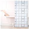Relaxdays Tenda a Rullo Square, Impermeabile, Vasca & Doccia, Montaggio a Soffitto, 100x240 cm, Semitrasparente