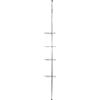WENKO Angoliera telescopia per la doccia Prea - 4 cestelli, acciaio inox lucido, Acciaio inossidabile, 28 x 65-275 x 20 cm, Lucido