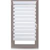 Relaxdays Tenda a rullo da interni, montaggio senza fori Tenda avvolgibile a strisce per finestre, tessuto, 66x156 cm bianca