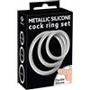 You2Toys Anello fallico in silicone metallico se Argento