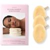 Waschies Set di 3 tamponi per il trucco, colore giallo pastello, pulizia delicata del viso, lavabili, riutilizzabili e ipoallergenici, per tutti i tipi di pelle, alternativa ai tamponi di cotone e