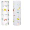Bamboopack 2 rotoli di salviette usa e getta stampate per la pulizia della cucina, asciugamani di carta per lavare piatti, superfici e piani di lavoro (design casuale)