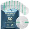 Adamson Cerotti Freestyle Libre 3 Impermeabile - 50 Cerotti Sensore Freestyle Libre 3, trasparenti, di lunga durata, non irritanti, facili da applicare e rimuovere - ideali per sport e uso quotidiano