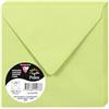 Clairefontaine 55478C - Pacco da 20 Buste gommate - Formato Quadrato (14x14cm) - 120g/m² - Colore verde germoglio -Inviti Eventi e Corrispondenza - Gamma Pollen - Carta Premium Liscia