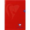 Clairefontaine 333101C Quaderno a punto metallico Mimesys Rosso - A4 21x29, 7 cm - 48 pagine a quadretti grandi - Carta Bianca 90g - copertina in polipropilene