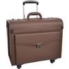 House Of Leather Commander - Valigetta da pilota a quattro ruote, in ecopelle, leggera, da cabina, Marrone, Carry-on, Caso pilota