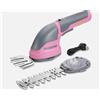 workpro Work Pro: forbici da giardino e tagliasiepi con batteria integrata, tagliaerba 2 in 1, batteria da 2000 mAh a 3,6 V, colore rosa