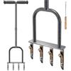 Dolibest Aeratore Manuale per Prato, aeratore Manuale con 4 Tappi Semi-Aperti in Acciaio Inossidabile, Strumento Manuale Pre-assemblato per aerazione dell'erba e Strumento Manuale Pulito, per