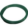 VERDELOOK Matassa Plast, Filo di Ferro plastificato, Diametro 1.8 cm Lunghezza 100 m, Verde