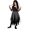 Smiffys Grave Yard Bride, Black Dress & Veiled Headband, Halloween Child Fancy Dress, Zombie Dress Up Costumes