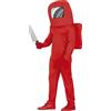 FIESTAS GUIRCA, S.L. Costume di Among Us Rosso Spaziale Teen