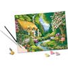 Ravensburger - CreArt Cottage Al Fiume, Kit Pittura Per Adulti