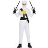 FIESTAS GUIRCA Costume da Guerriero Ninja bianco per Bambino - Costumi da Karate per Bambini 10-12 Anni