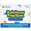 Learning Resources Domino per Imparare Le Frazioni Rainbow Fraction, dai 6 Anni, Apprendimento Frazioni e Percentuali, Gioco Educativo Interattivo