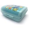 Fackelmann Lunch Box M Mostrini 1.47L, 17,5x12x7cm - Portamerenda Bambini in PP con Clip - Ideale Scuola, Asilo - Contenitore pranzo, Lavabile in Lavastoviglie, Linea Mini Cooking
