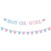 Cosblisvia Boy or Girl Girlanda, Set per Festa Gender Reveal con Striscione Body, Decorazioni Festa Gender Reveal per Futuri Genitori, Sfondo Fotografico per Baby Shower (Rosa Blu)