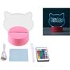 I-TOTAL - Lampada da Tavolo con Penna Cancellabile - Lampada LED a Forma di Fumetto - DIY - 16 colori - Base Touch e Telecomando Intelligente - Scrivi e Cancella (CAT)