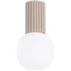 SOLLUX lighting Lampada da Soffitto - Lampadario in Alluminio e Vetro -1 Paralume - Lampadina LED - Taupe Halo