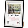 3-B Cornice portafoto Salo Duo - bianco/nero - 21 x 29,7 cm (A4) - Cornice in legno, cornice per documenti con vetro acrilico