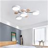 TONGNIDA 48W LED lampada da soffitto, 4-Lights Branch Shaped Plafoning luci a Incasso, tre Temperature di Colore Dimmerabile Lampada, Elegante Lampada da Corridoio (Bianco)