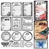 GLOBLELAND Timbri Trasparenti Frame Background per Fai Da Te Scrapbooking 29.7x21cm per Carte Collezione Artistiche Sigilli In Silicone Trasparente per Biglietti Album Diario Decorazioni per La Casa