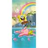 Jerry Fabrics Spongebob - Asciugamano da bagno per bambini, 70 x 140 cm, 100% cotone, conforme allo standard Oeko-TEX 100, asciugamano assorbente e motivo spongebob