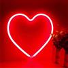 HFHungkeong Luce al neon a LED per camera delle ragazze, decorazione per dormitorio, USB o batteria per matrimonio, San Valentino, festa della mamma (1 pezzo rosso)