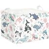 Clastyle Ceste Biancheria Bambini Animali Marini Cestino Giocattoli Vestiti Granchi per Ragazzo Ragazza Cestino Portaoggetti per Bagno Cameretta Bucato, Balena, 40x30x30 cm