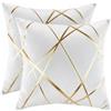 Miuyunya Federe Cuscini Divano Bianco 40x40 Velluto Fodere per Cuscini Decorativi Cuscino Moderno Set di 2 Dore Copricuscini Decorativi per Soggiorno Camera Letto Auto Letto Esterno Interno