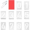 DICOSMETIC 10 Stencil Set 5 cm numeri stencil acciaio inox stencil riutilizzabile 0-9 modello digitale metallo per cartelli stradali scrapbooking
